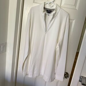 adidas adiPure Men’s White Quarter-Zip Sweater, Size XXL